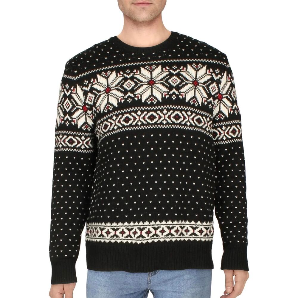 Polo Ralph Lauren Fair Isle Snowflake Pattern Crewneck Sweater-Size XL